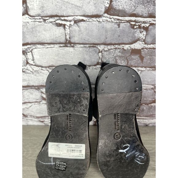 AllSaints Italy Black Leather Harness Ankle Chelsea Boots Women’s 37EU/6.5M US - Picture 7 of 16